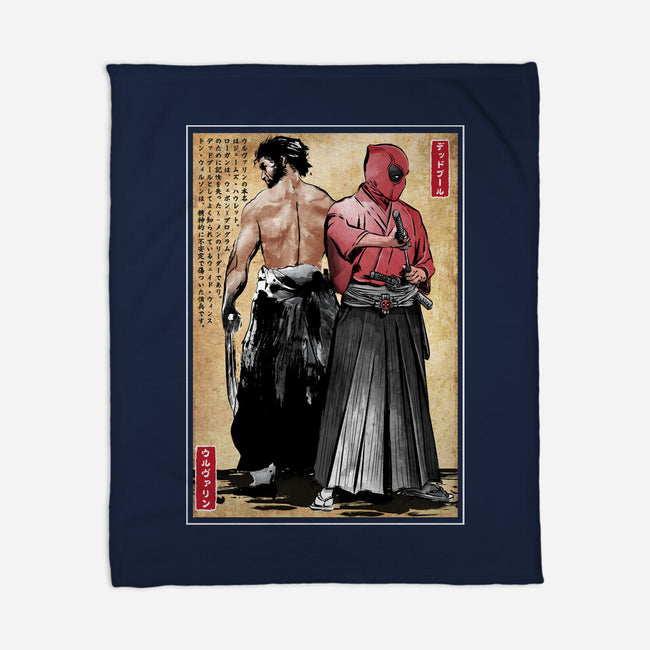 Mutant Samurai-None-Fleece-Blanket-DrMonekers