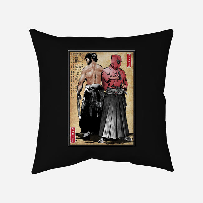 Mutant Samurai-None-Removable Cover-Throw Pillow-DrMonekers