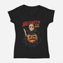 Halloween Is My Friday-Womens-V-Neck-Tee-eduely