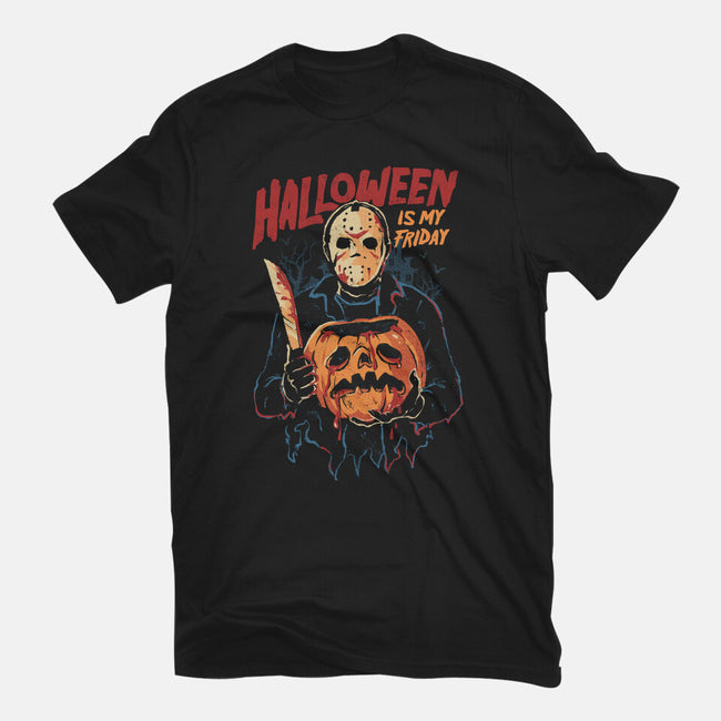 Halloween Is My Friday-Womens-Basic-Tee-eduely