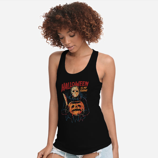 Halloween Is My Friday-Womens-Racerback-Tank-eduely