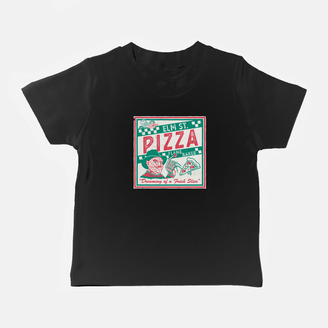 Elm St Pizza-Baby-Basic-Tee-Nemons