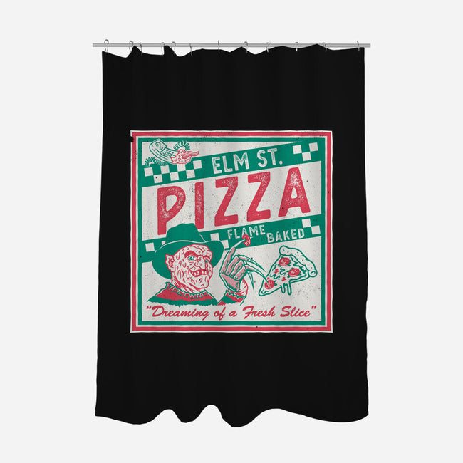 Elm St Pizza-None-Polyester-Shower Curtain-Nemons