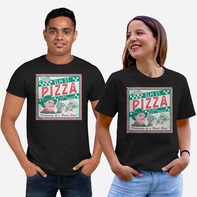 Elm St Pizza-Unisex-Basic-Tee-Nemons