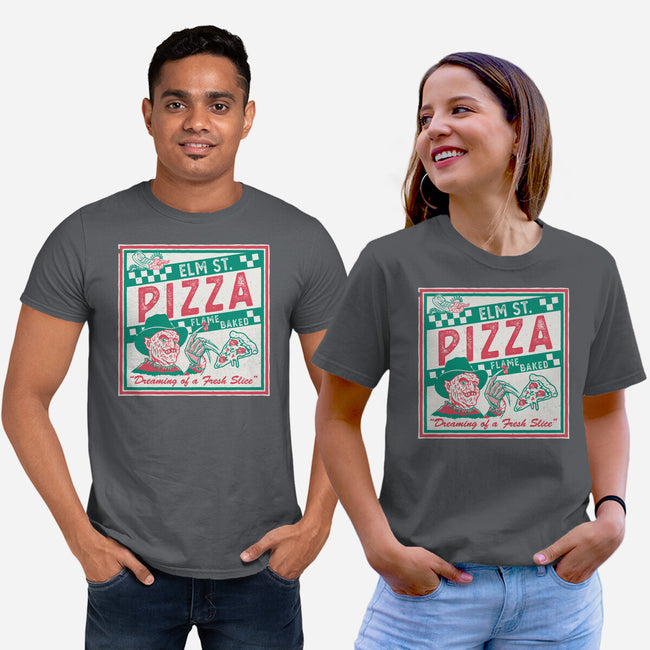 Elm St Pizza-Unisex-Basic-Tee-Nemons