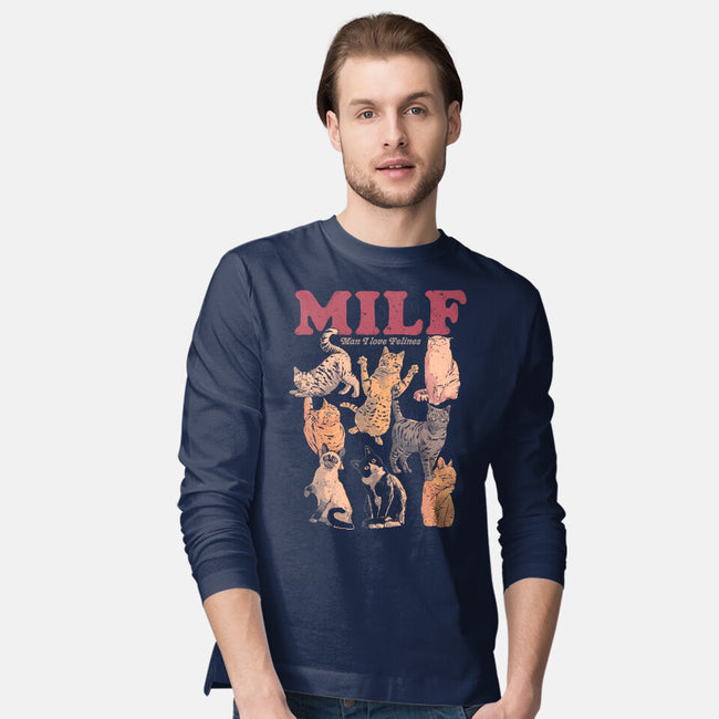 Man I Love Felines-Mens-Long Sleeved-Tee-eduely