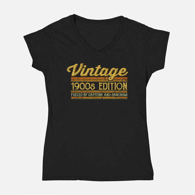 1900s Edition-Womens-V-Neck-Tee-kg07