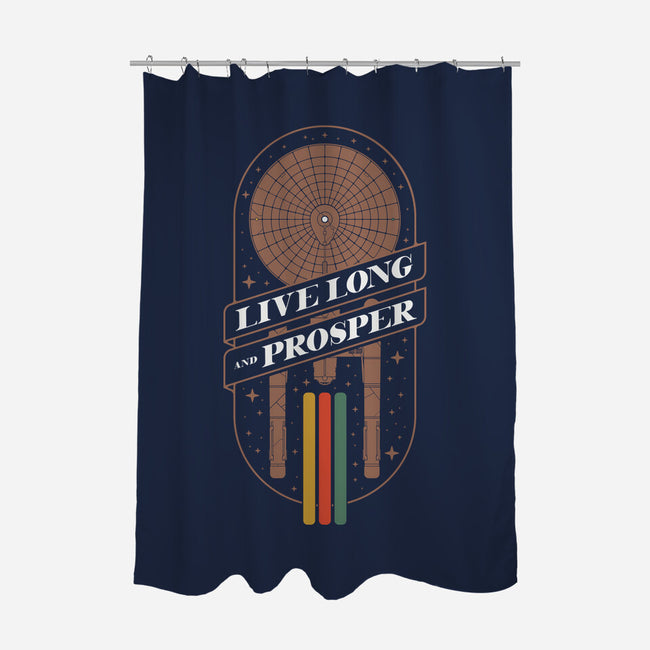 Live Long And Retro-None-Polyester-Shower Curtain-BadBox