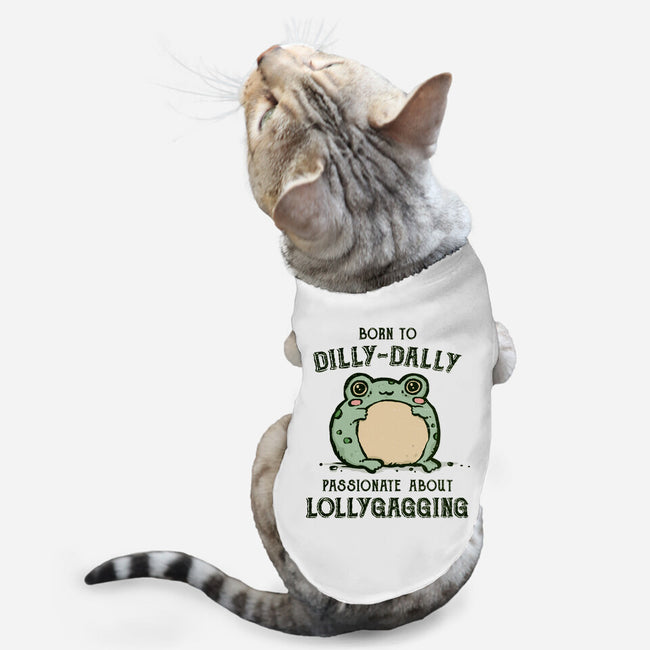 Born To Dilly-Dally-Cat-Basic-Pet Tank-kg07