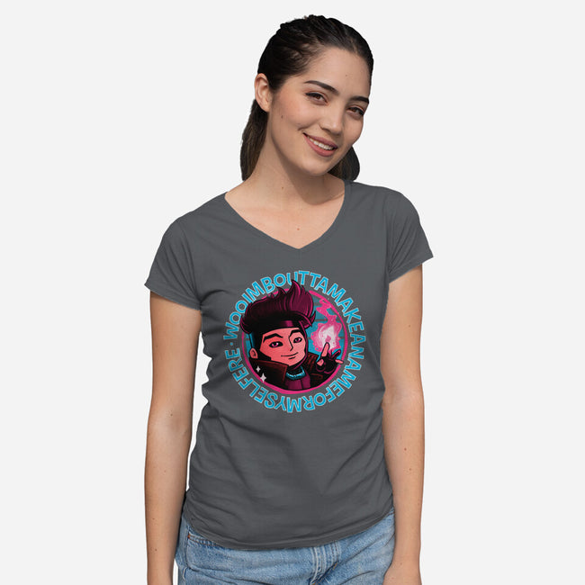 A Name For Myself-Womens-V-Neck-Tee-teesgeex