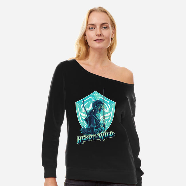 Hero Of The Wild-Womens-Off Shoulder-Sweatshirt-rmatix