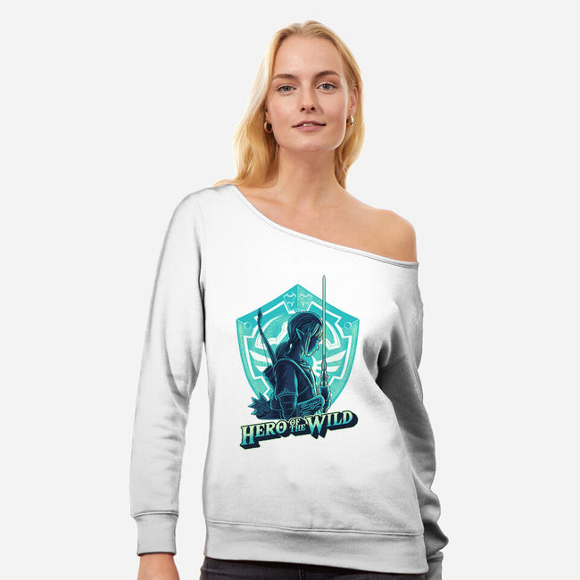 Hero Of The Wild-Womens-Off Shoulder-Sweatshirt-rmatix