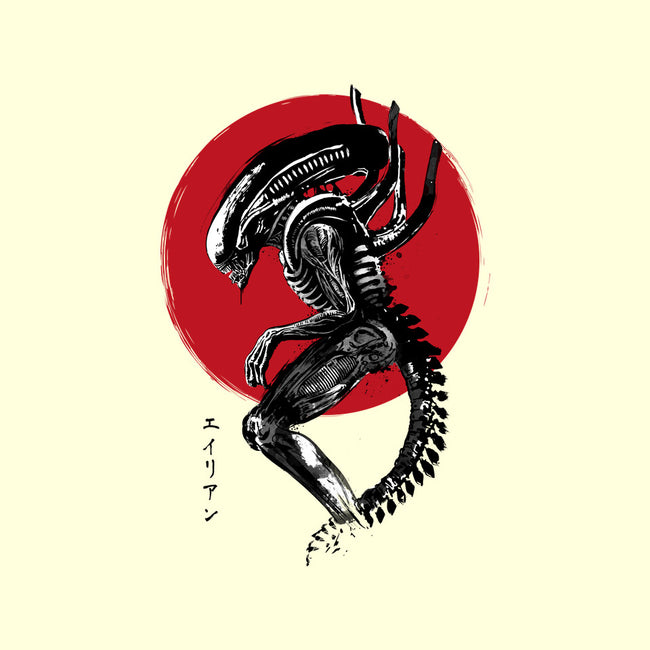 Xenomorph Sumi-e-None-Adjustable Tote-Bag-DrMonekers