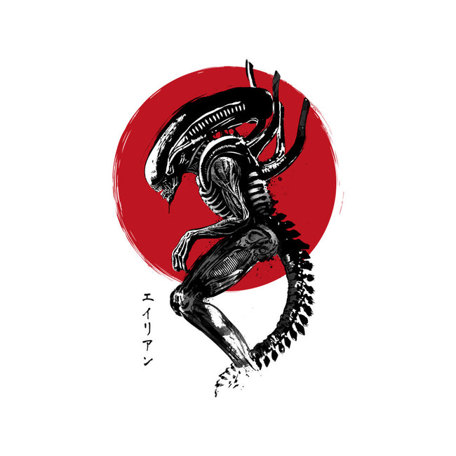 Xenomorph Sumi-e-Womens-Fitted-Tee-DrMonekers