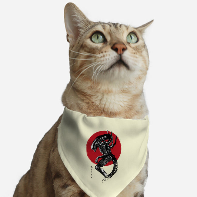 Xenomorph Sumi-e-Cat-Adjustable-Pet Collar-DrMonekers