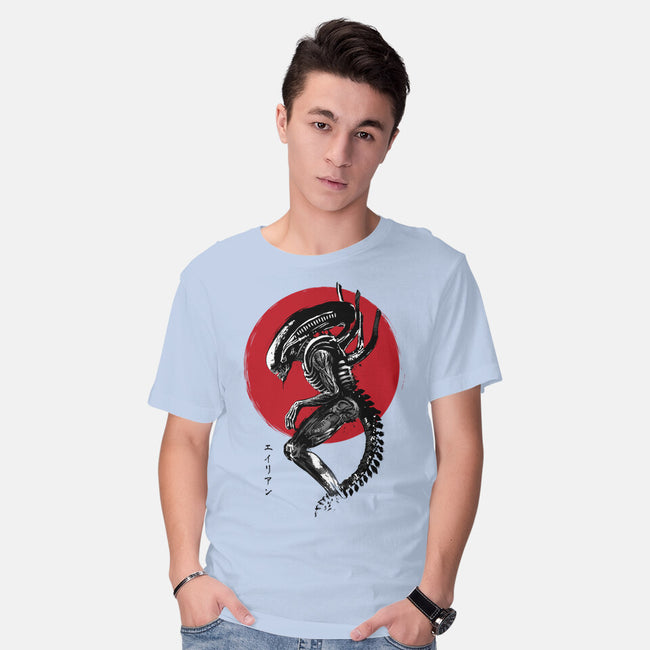 Xenomorph Sumi-e-Mens-Basic-Tee-DrMonekers