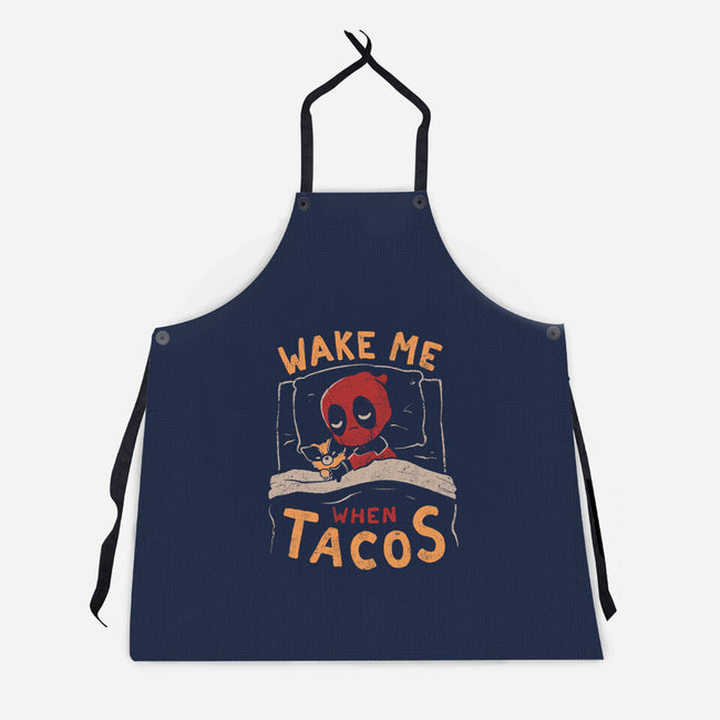 Wake Me When Tacos-Unisex-Kitchen-Apron-Arigatees