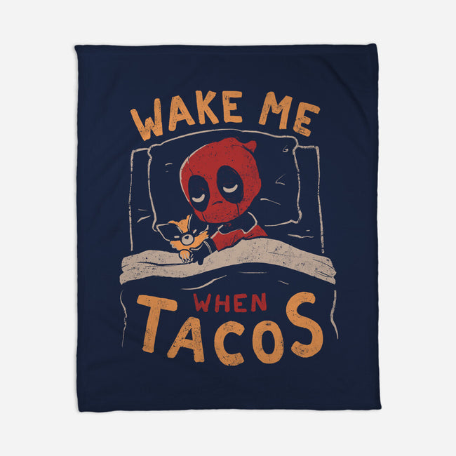 Wake Me When Tacos-None-Fleece-Blanket-Arigatees