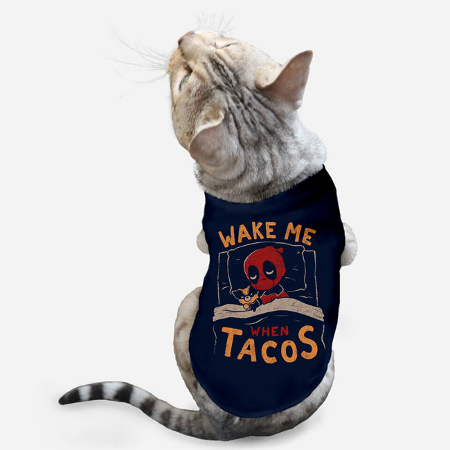 Wake Me When Tacos-Cat-Basic-Pet Tank-Arigatees