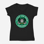 Surprise Coffee-Womens-V-Neck-Tee-spoilerinc