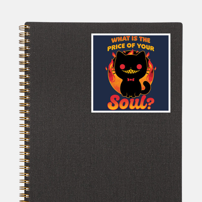 Creepy Cat Buys Souls-None-Glossy-Sticker-Studio Mootant