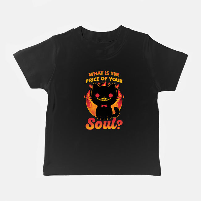 Creepy Cat Buys Souls-Baby-Basic-Tee-Studio Mootant