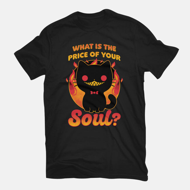 Creepy Cat Buys Souls-Mens-Premium-Tee-Studio Mootant