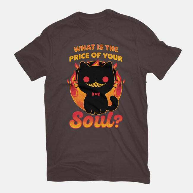 Creepy Cat Buys Souls-Mens-Basic-Tee-Studio Mootant