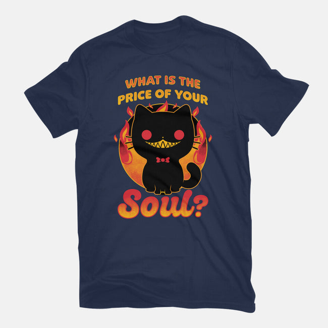 Creepy Cat Buys Souls-Mens-Basic-Tee-Studio Mootant