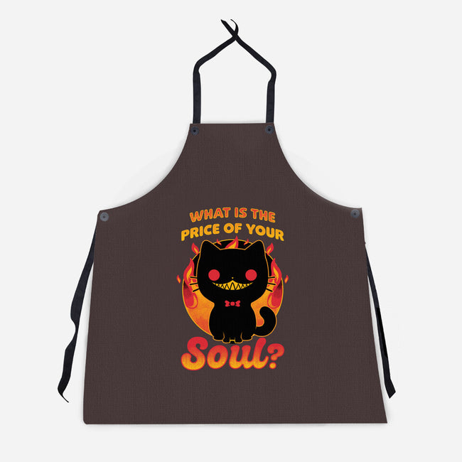 Creepy Cat Buys Souls-Unisex-Kitchen-Apron-Studio Mootant