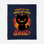 Creepy Cat Buys Souls-None-Fleece-Blanket-Studio Mootant