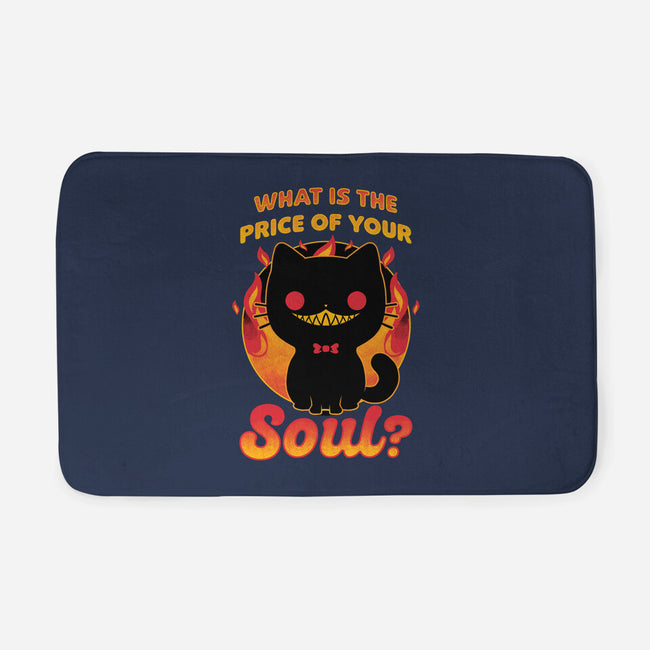 Creepy Cat Buys Souls-None-Memory Foam-Bath Mat-Studio Mootant