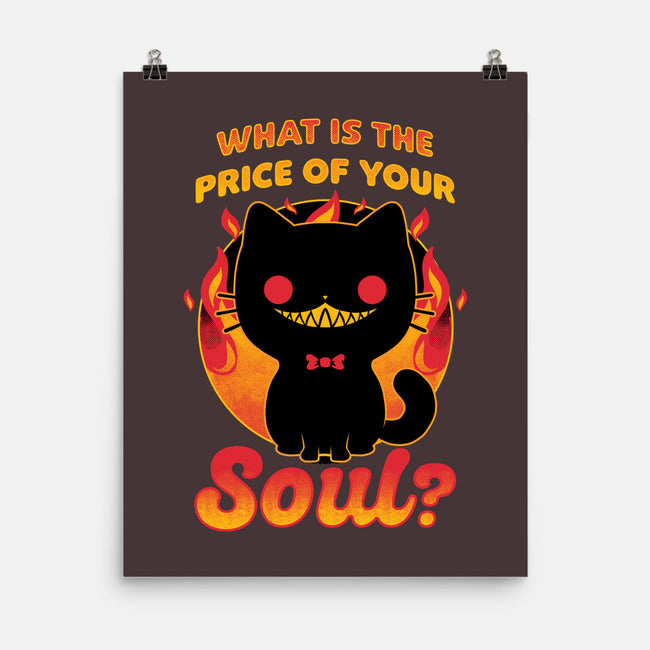 Creepy Cat Buys Souls-None-Matte-Poster-Studio Mootant