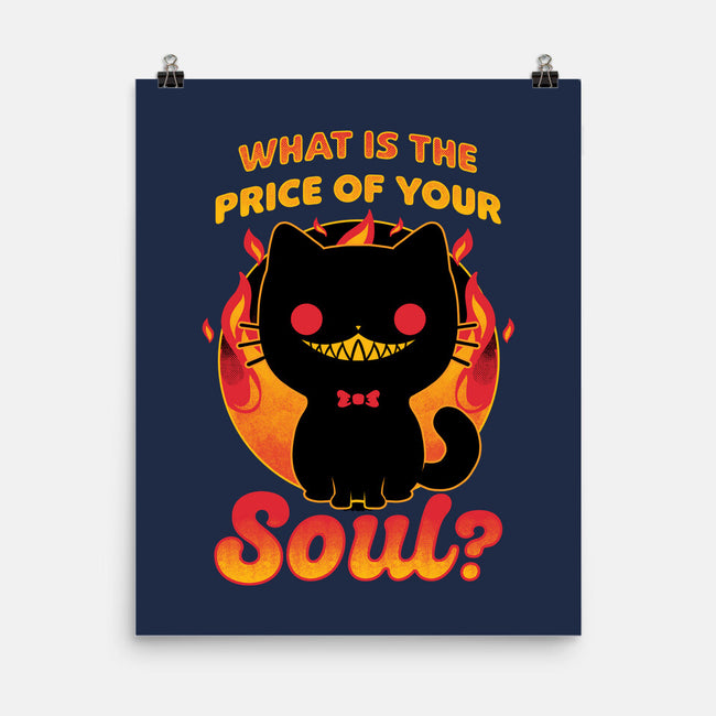 Creepy Cat Buys Souls-None-Matte-Poster-Studio Mootant