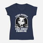 Goth Girl Hates People-Womens-V-Neck-Tee-Studio Mootant