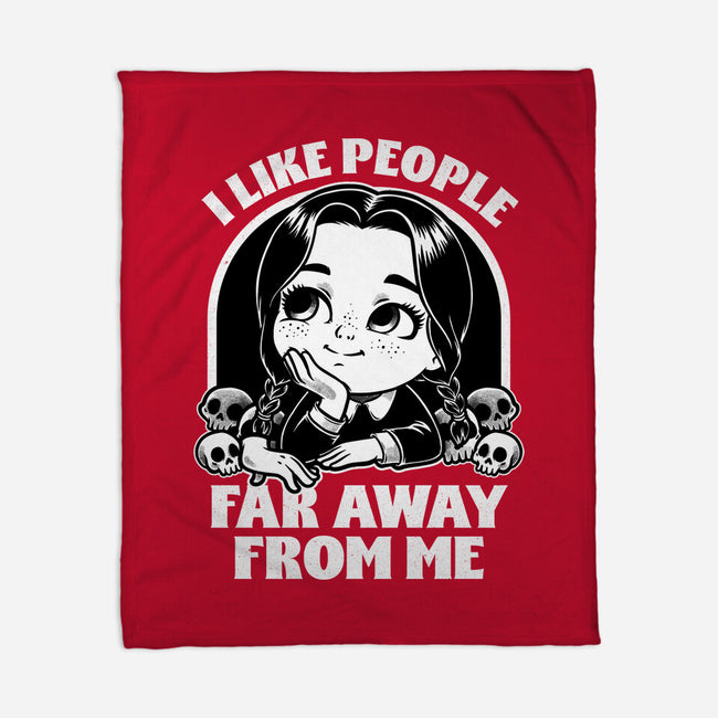 Goth Girl Hates People-None-Fleece-Blanket-Studio Mootant