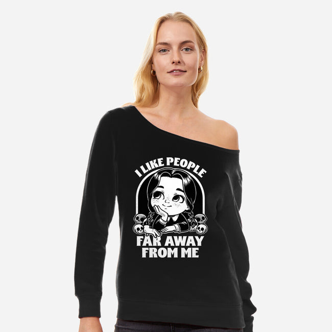 Goth Girl Hates People-Womens-Off Shoulder-Sweatshirt-Studio Mootant