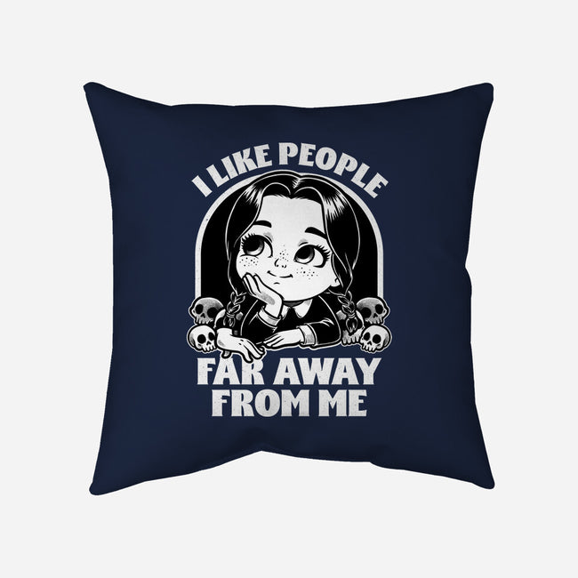 Goth Girl Hates People-None-Removable Cover-Throw Pillow-Studio Mootant