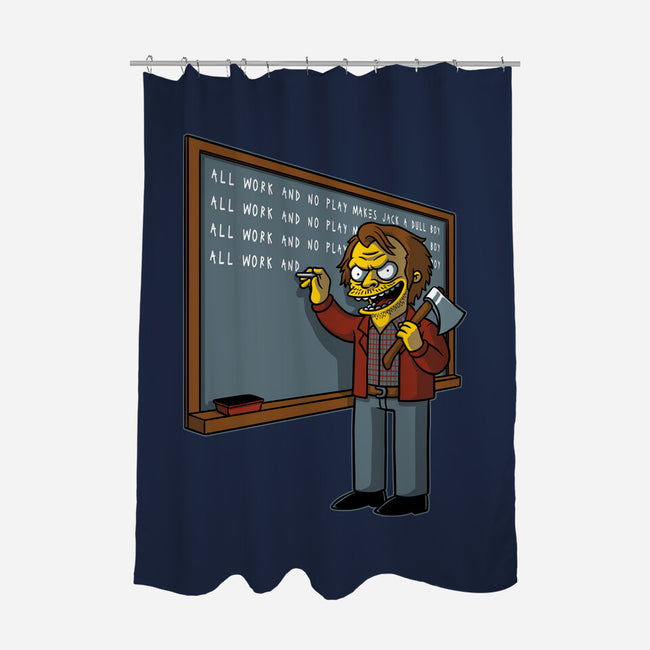 Horror Movie Chalkboard-None-Polyester-Shower Curtain-Studio Mootant