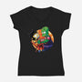 Why You Little Monkey-Womens-V-Neck-Tee-Jc Jows