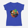 Why You Little Monkey-Womens-V-Neck-Tee-Jc Jows