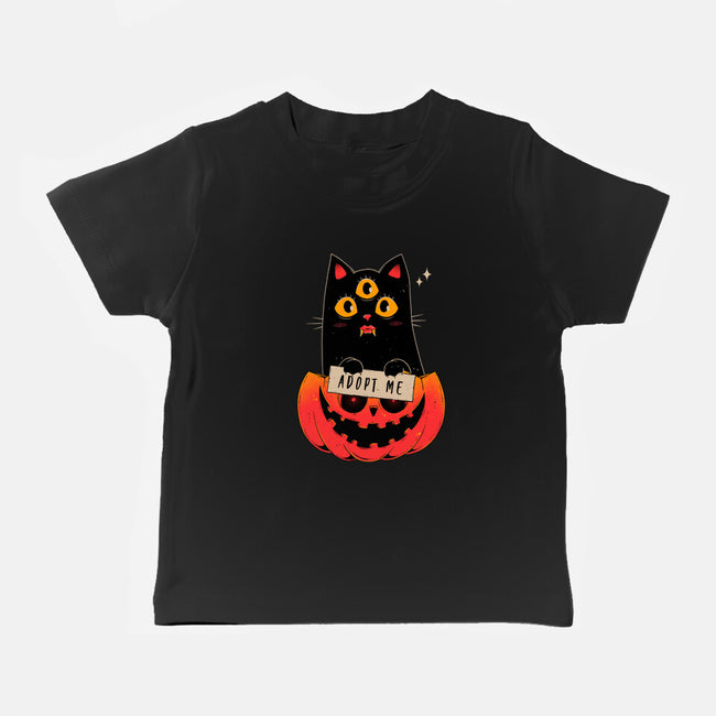 Adopt Spooky Cat-Baby-Basic-Tee-GODZILLARGE