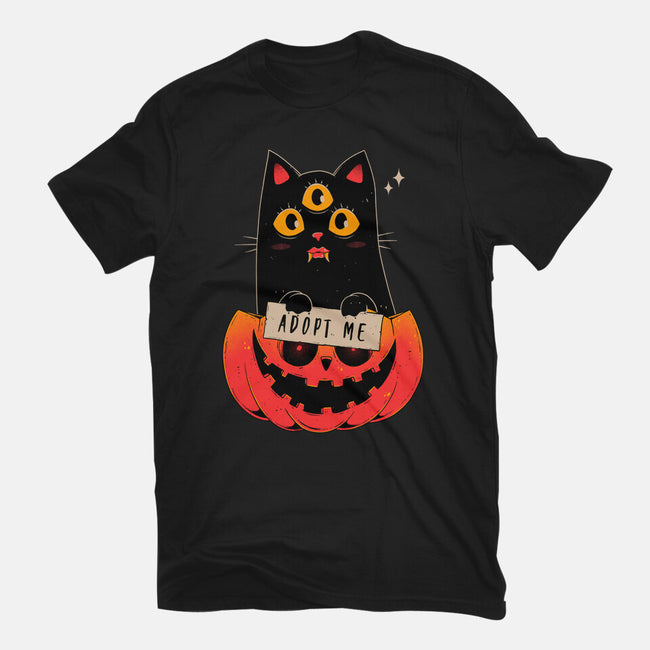 Adopt Spooky Cat-Womens-Basic-Tee-GODZILLARGE