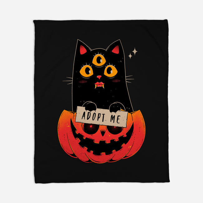 Adopt Spooky Cat-None-Fleece-Blanket-GODZILLARGE