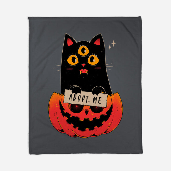 Adopt Spooky Cat-None-Fleece-Blanket-GODZILLARGE