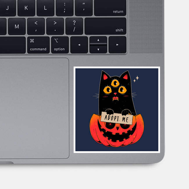 Adopt Spooky Cat-None-Glossy-Sticker-GODZILLARGE