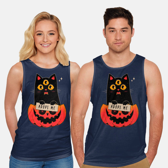 Adopt Spooky Cat-Unisex-Basic-Tank-GODZILLARGE