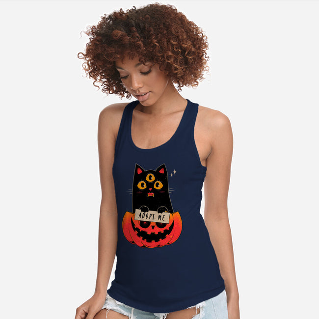 Adopt Spooky Cat-Womens-Racerback-Tank-GODZILLARGE