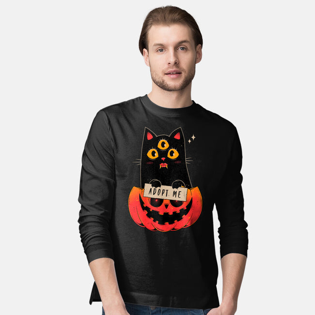 Adopt Spooky Cat-Mens-Long Sleeved-Tee-GODZILLARGE