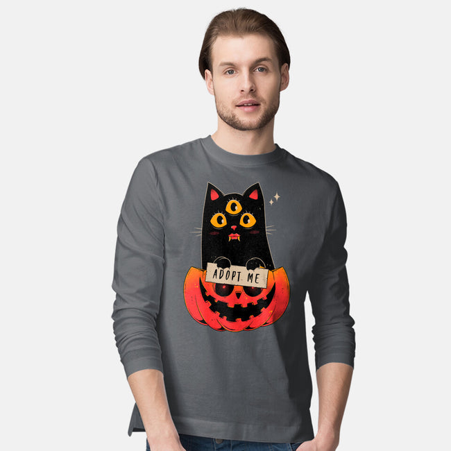 Adopt Spooky Cat-Mens-Long Sleeved-Tee-GODZILLARGE